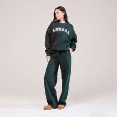 Organic Wide Leg Jogger - Pine