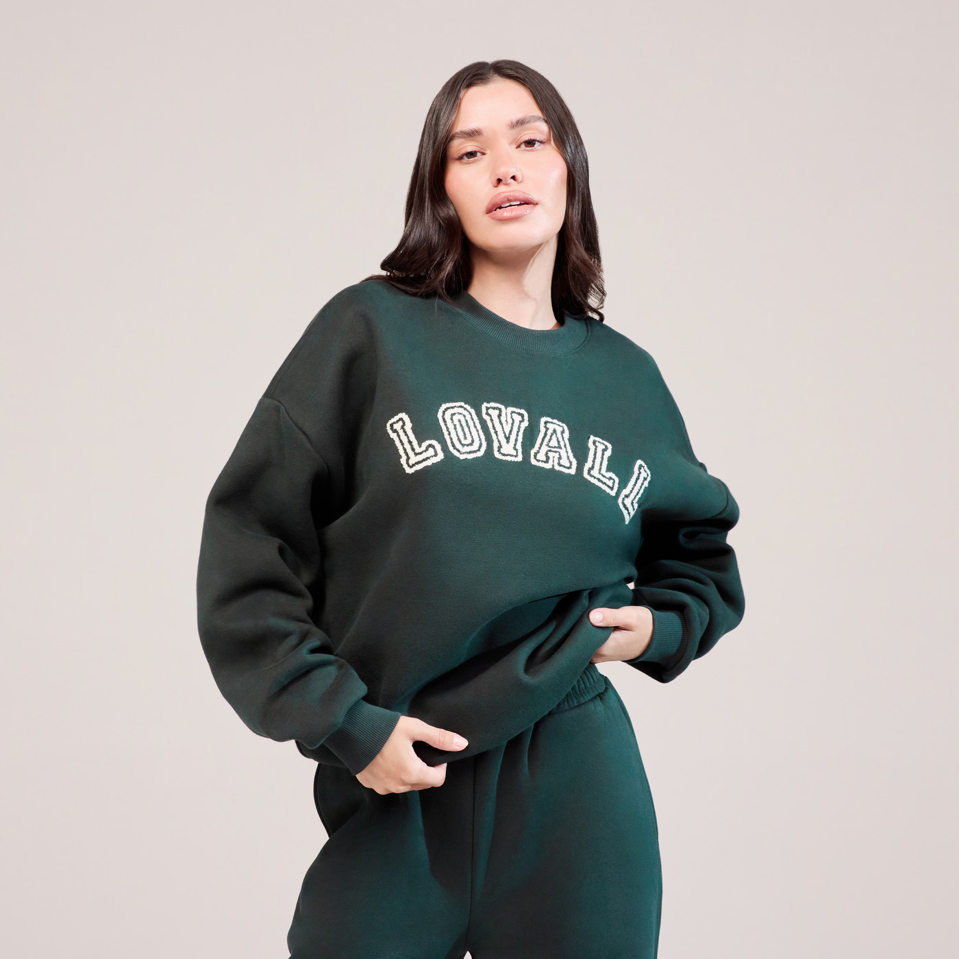 Heavyweight Oversized Sweatshirt Campus - Pine