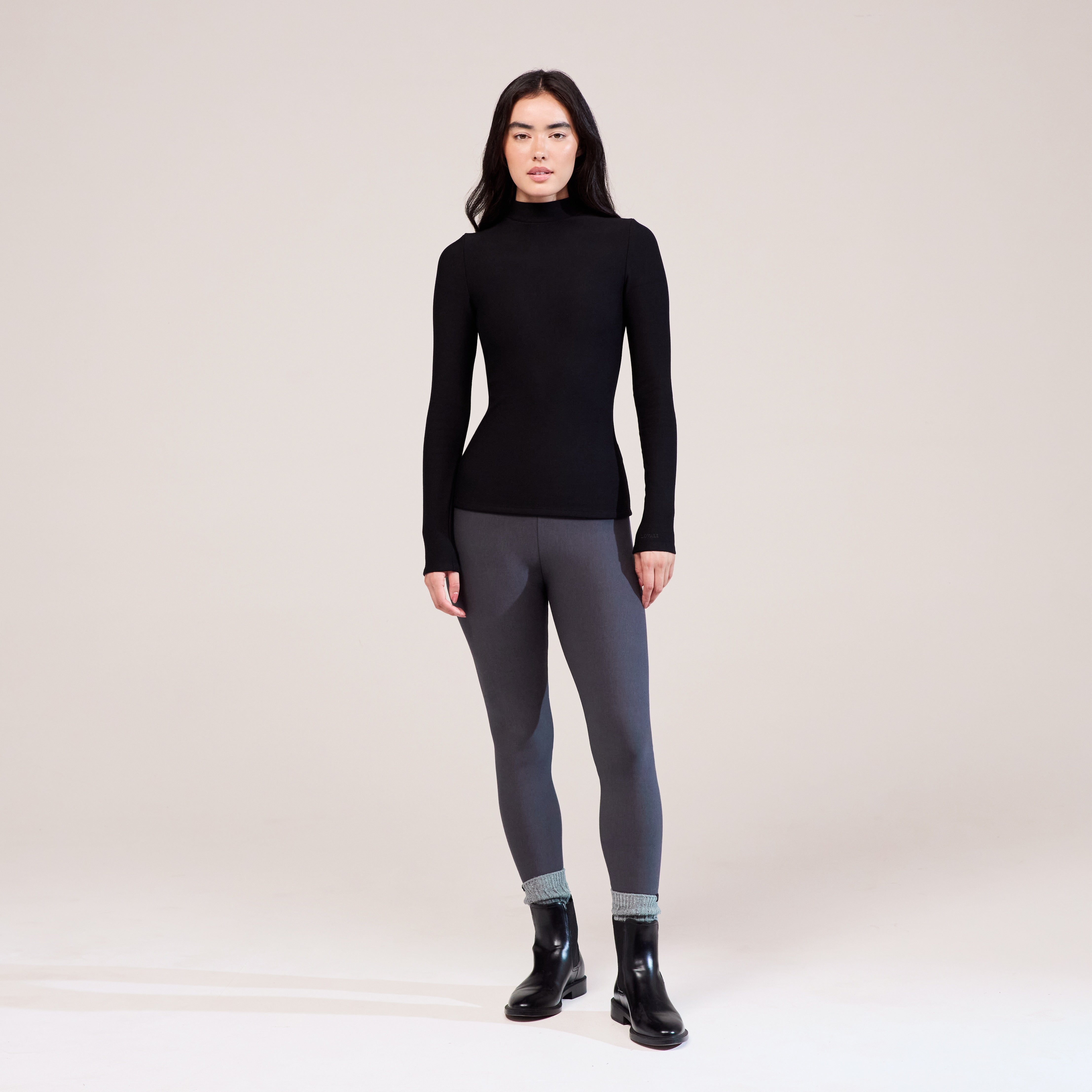 Winter Everyday High Waisted Leggings Dark Grey