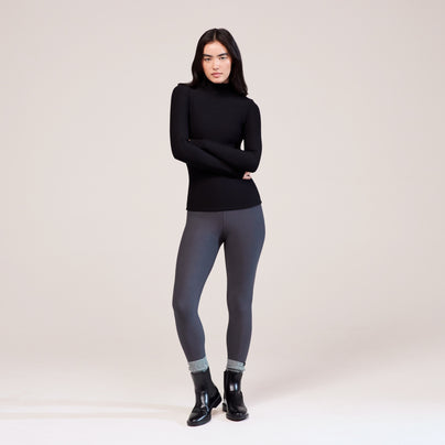 Winter Everyday High Waisted Leggings - Dark Grey