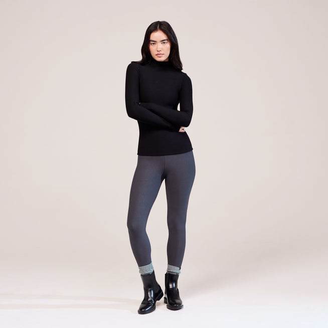 Winter Everyday High Waisted Leggings - Dark Grey
