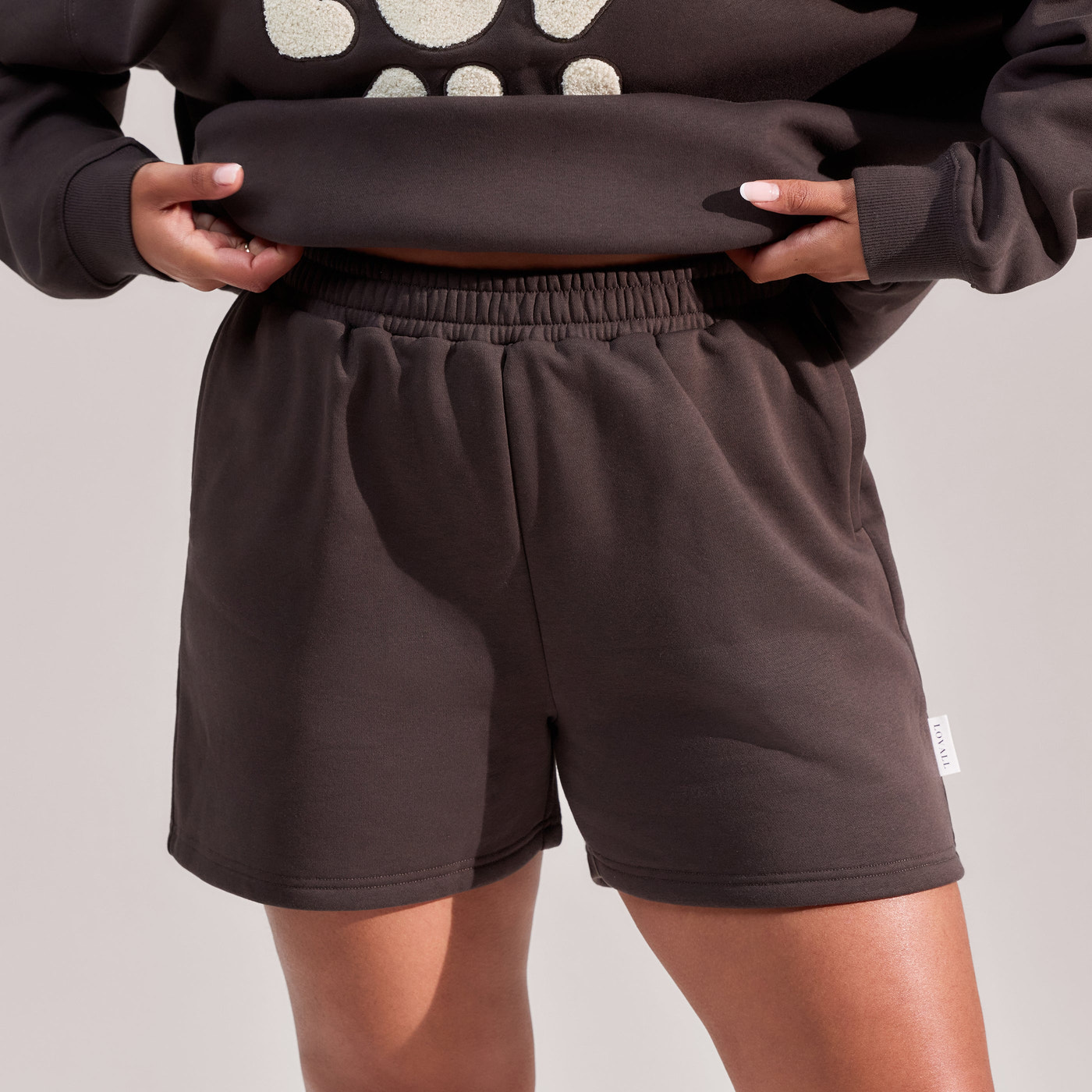 Curve Organic Sweat Shorts - Black Coffee