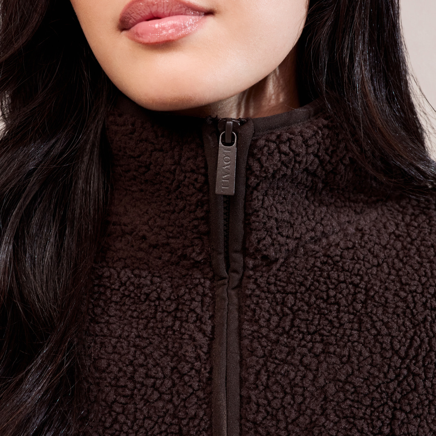 Borg 1/4 Zip Fleece - Espresso Brown
