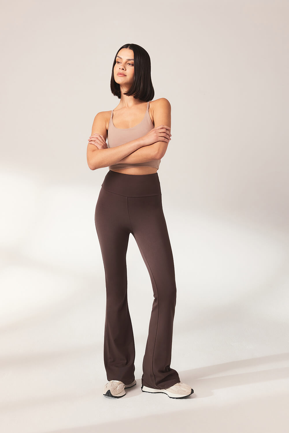 Lightweight Flare Leggings Espresso Brown LOVALL