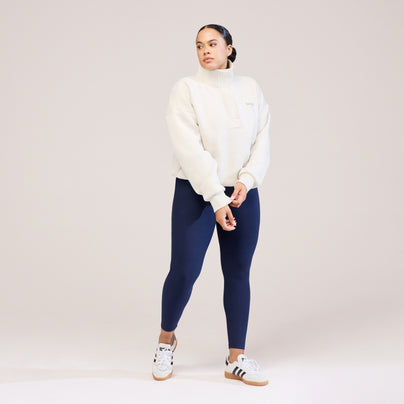 Winter Everyday High Waisted Leggings - Navy