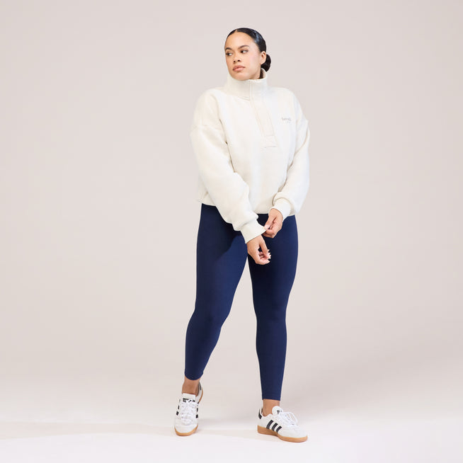 Winter Everyday High Waisted Leggings - Navy