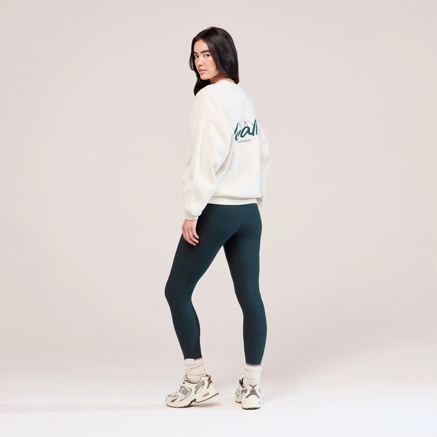 Organic Oversized Sweatshirt Landscape - Ecru