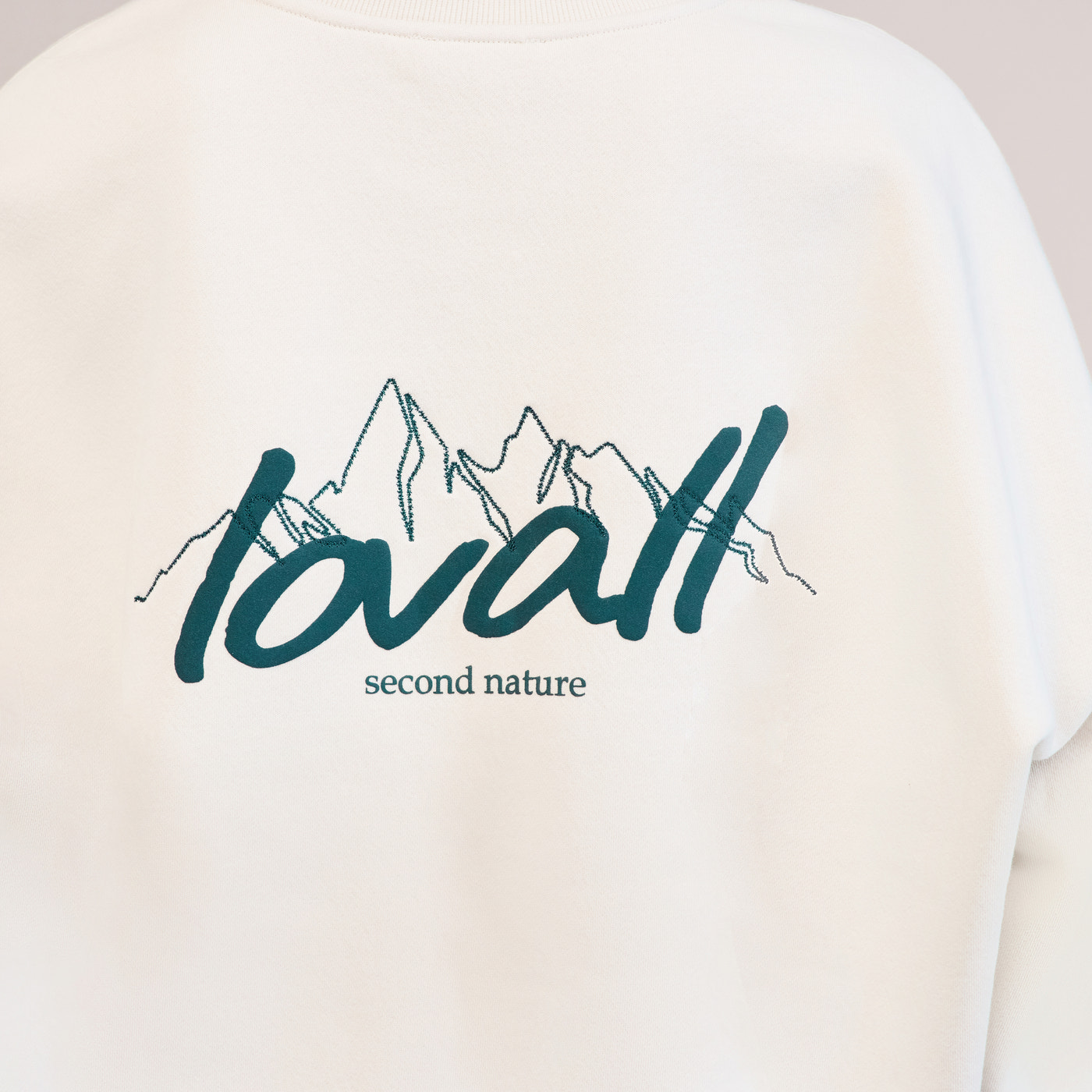 Organic Oversized Sweatshirt Landscape - Ecru