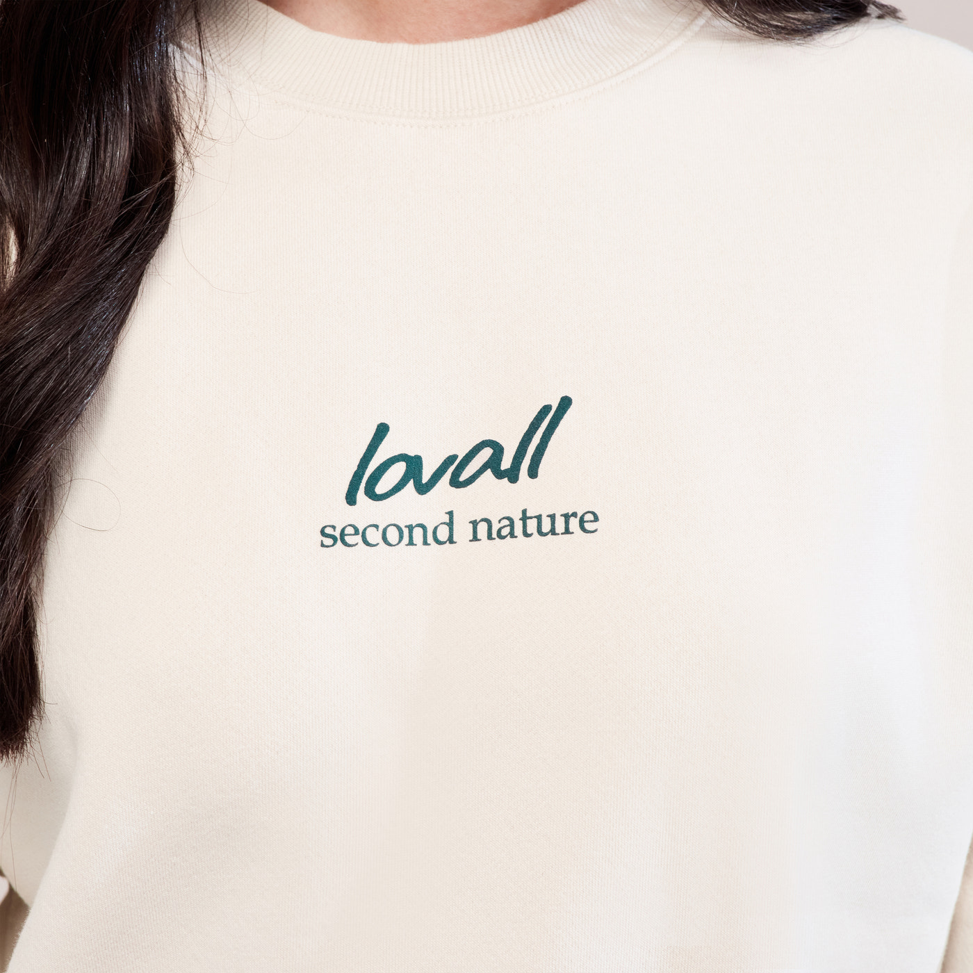 Organic Oversized Sweatshirt Landscape - Ecru