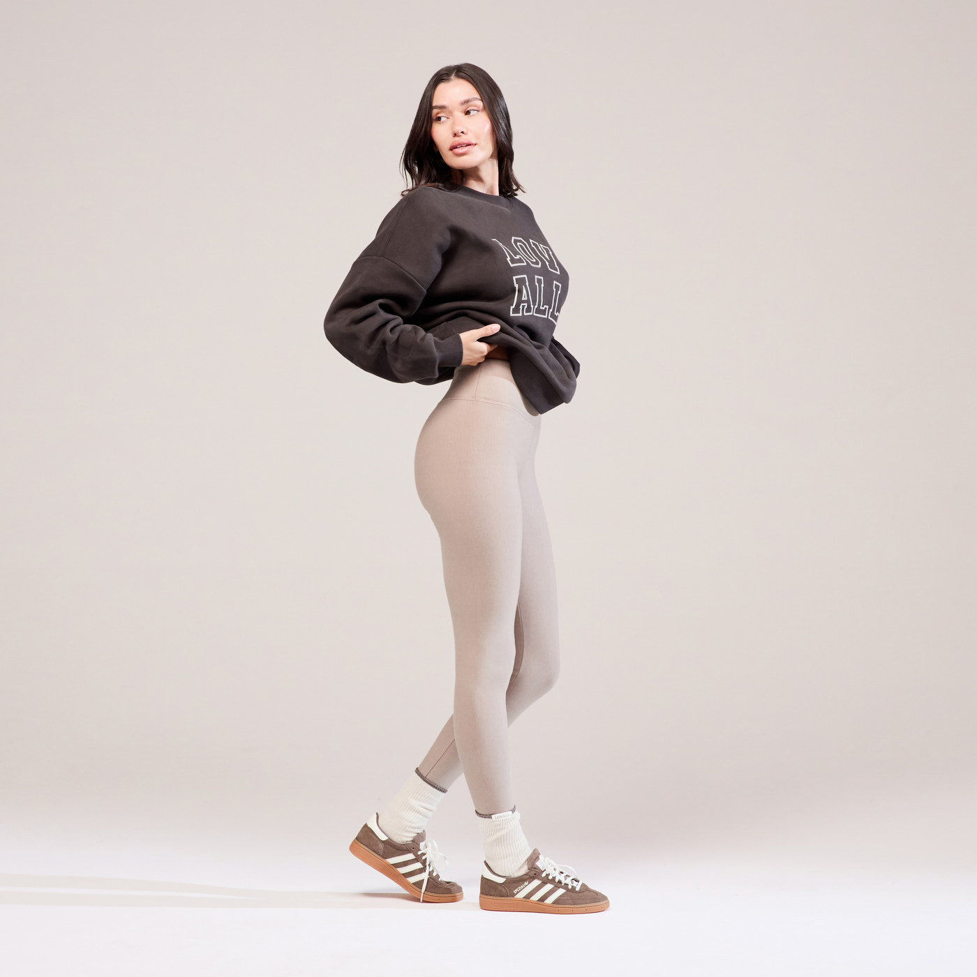 Winter Everyday High Waisted Leggings - Stone