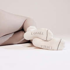 Knitted Rib Socks 2 Pack - Beige/Mocha