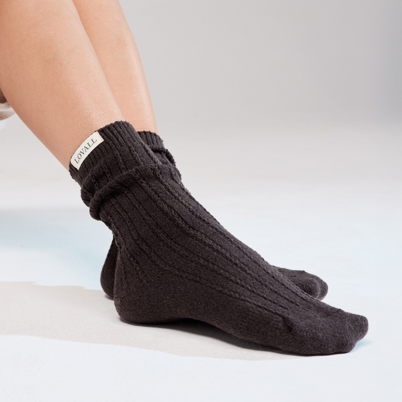 Knitted Socks - Black Coffee