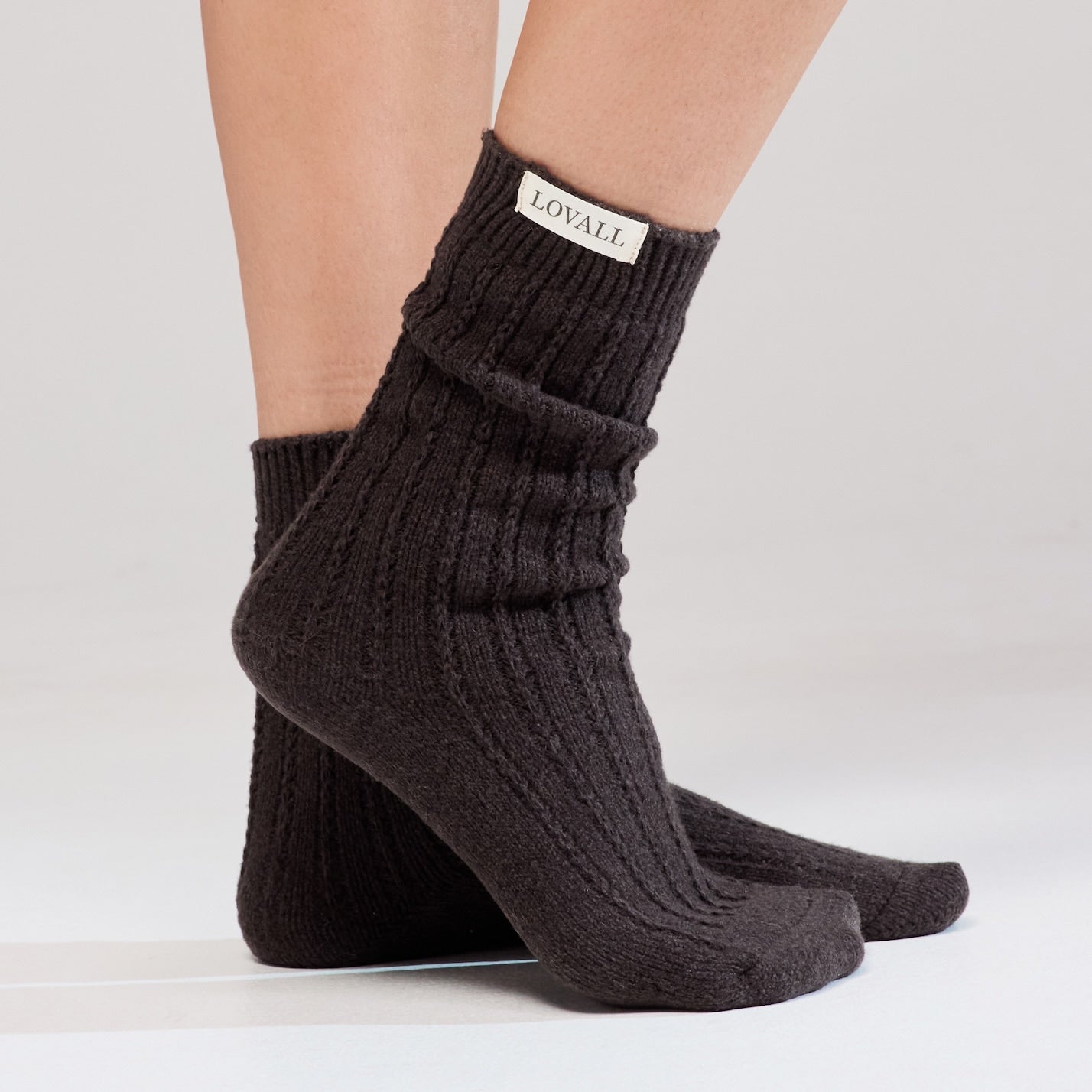 Knitted Socks - Black Coffee