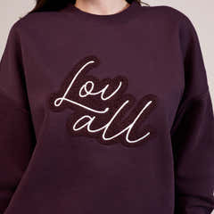Heavyweight Oversized Sweatshirt Script - Wine