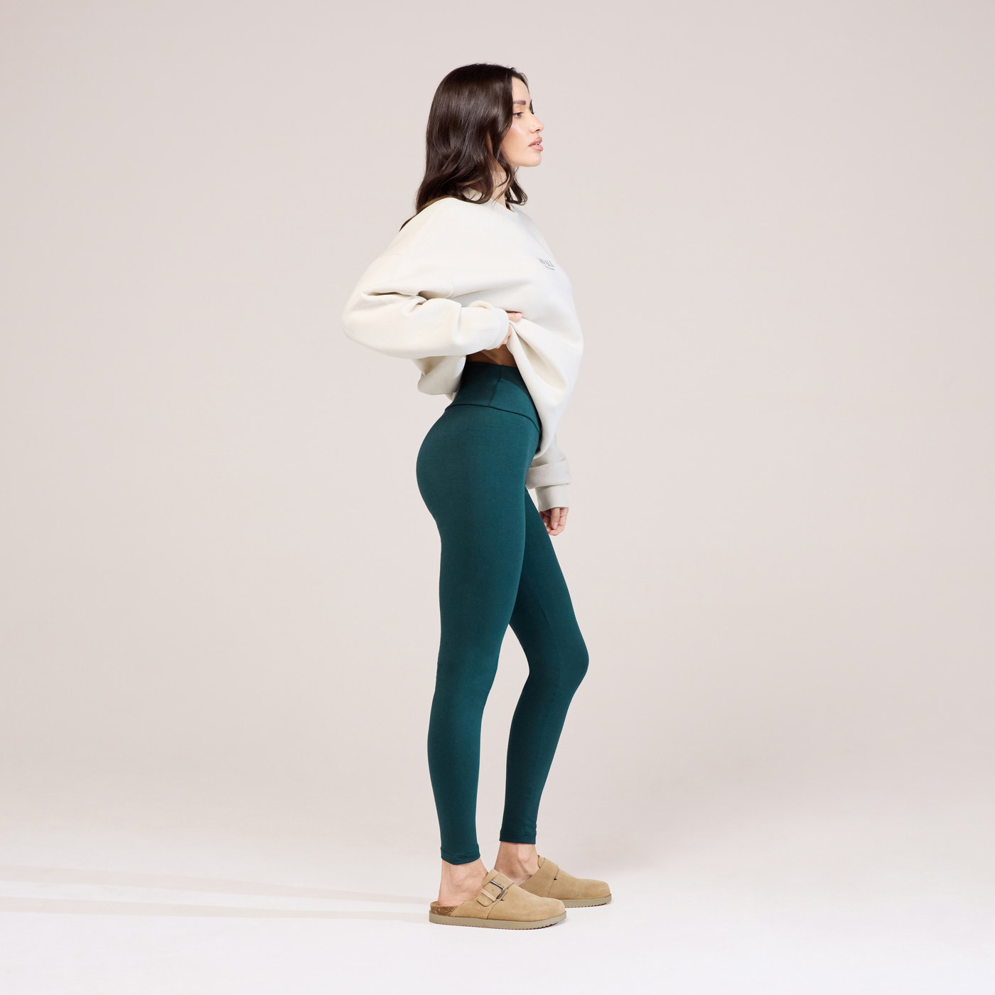 Everyday High Waisted Leggings - Forest Green