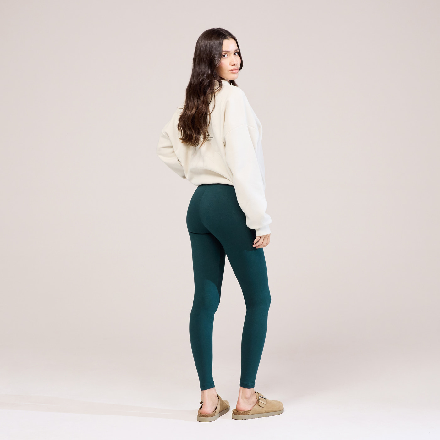 Everyday High Waisted Leggings - Forest Green