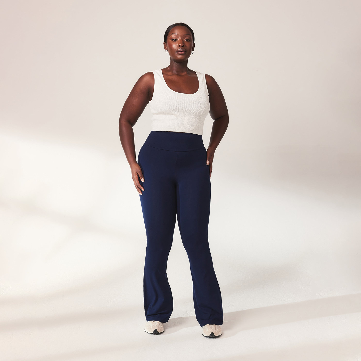 Curve lightweight Flare Leggings - Navy