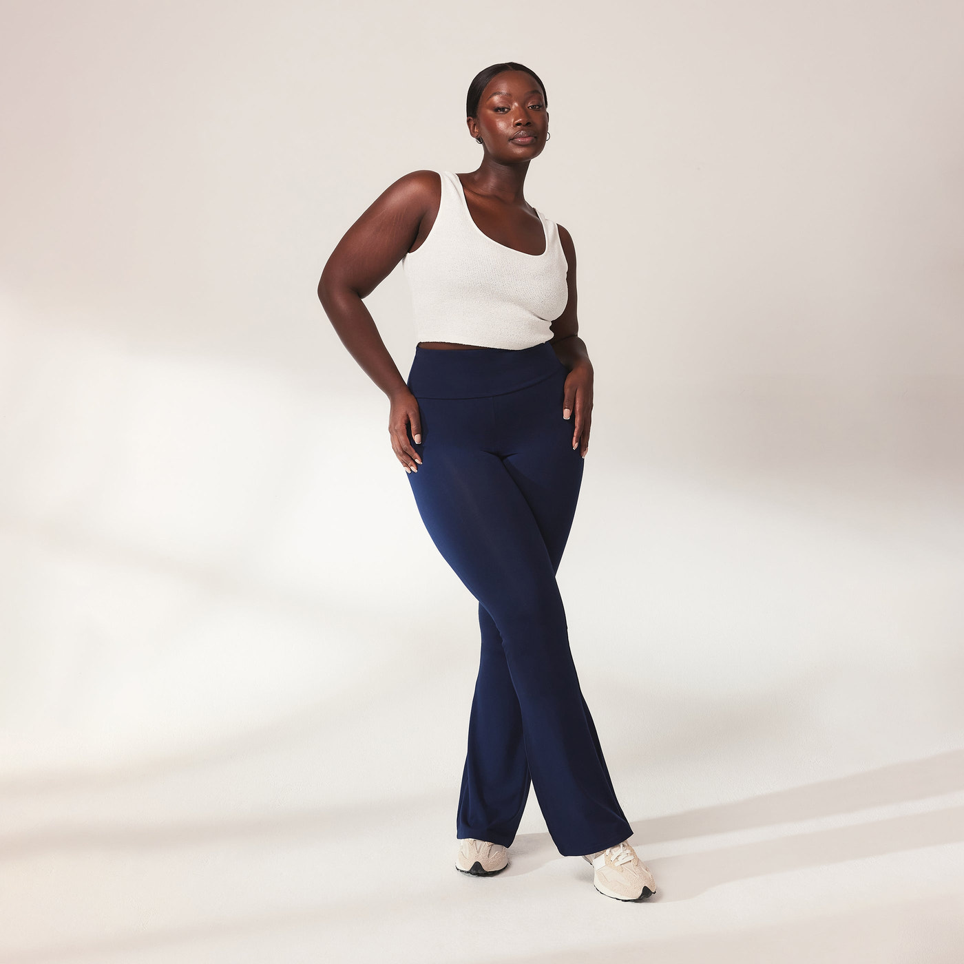 Curve lightweight Flare Leggings - Navy
