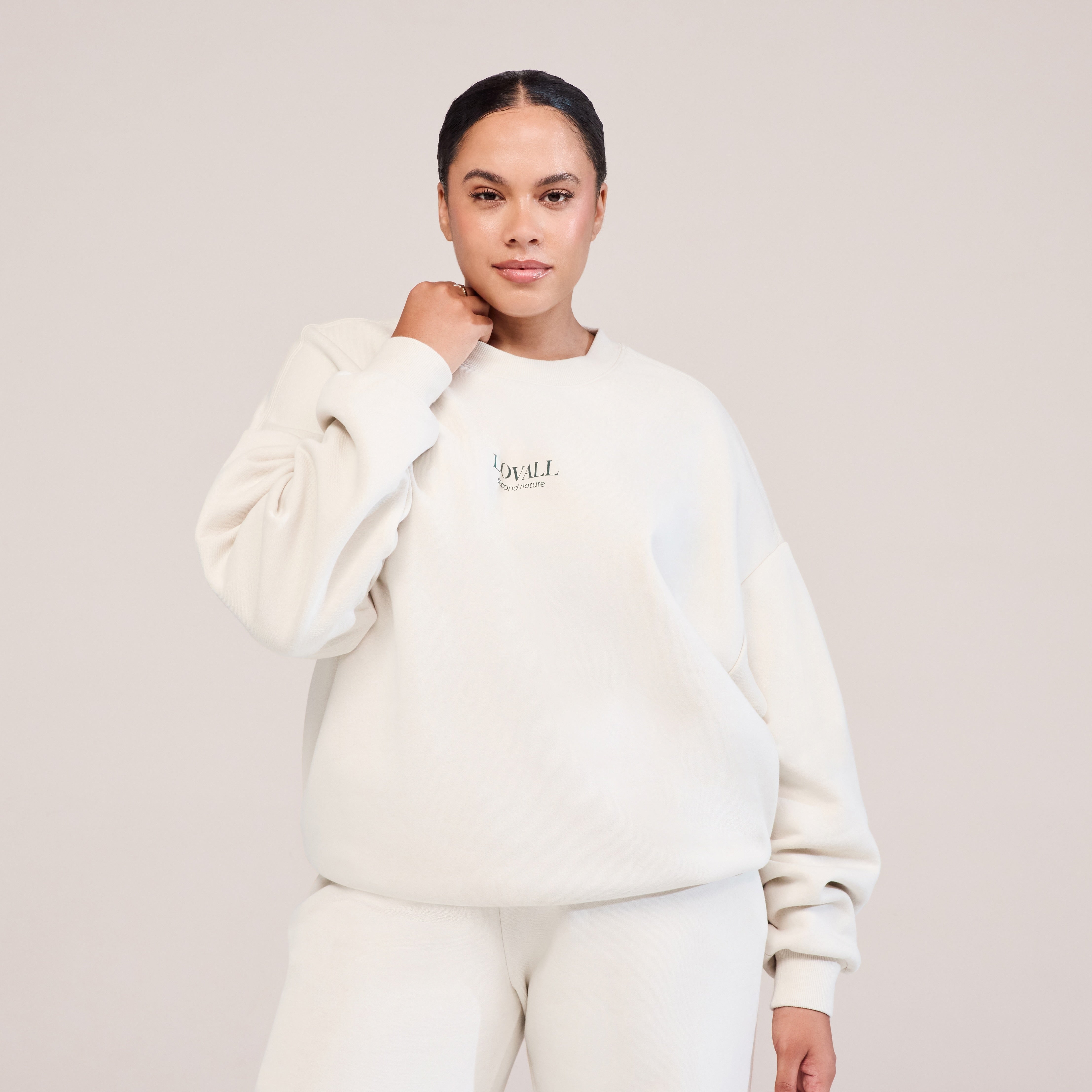Curve Organic Oversized Sweatshirt Second Nature - Ecru