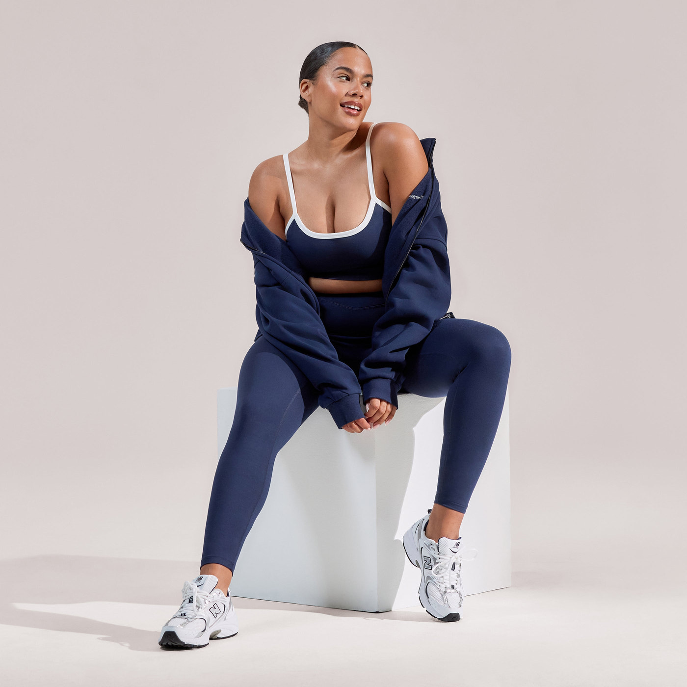 Curve Ultimate Everyday Wrap Waist Leggings - Navy