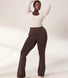 Curve lightweight Flare Leggings - Espresso Brown