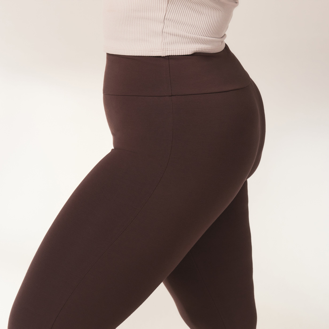 Curve lightweight Flare Leggings - Espresso Brown