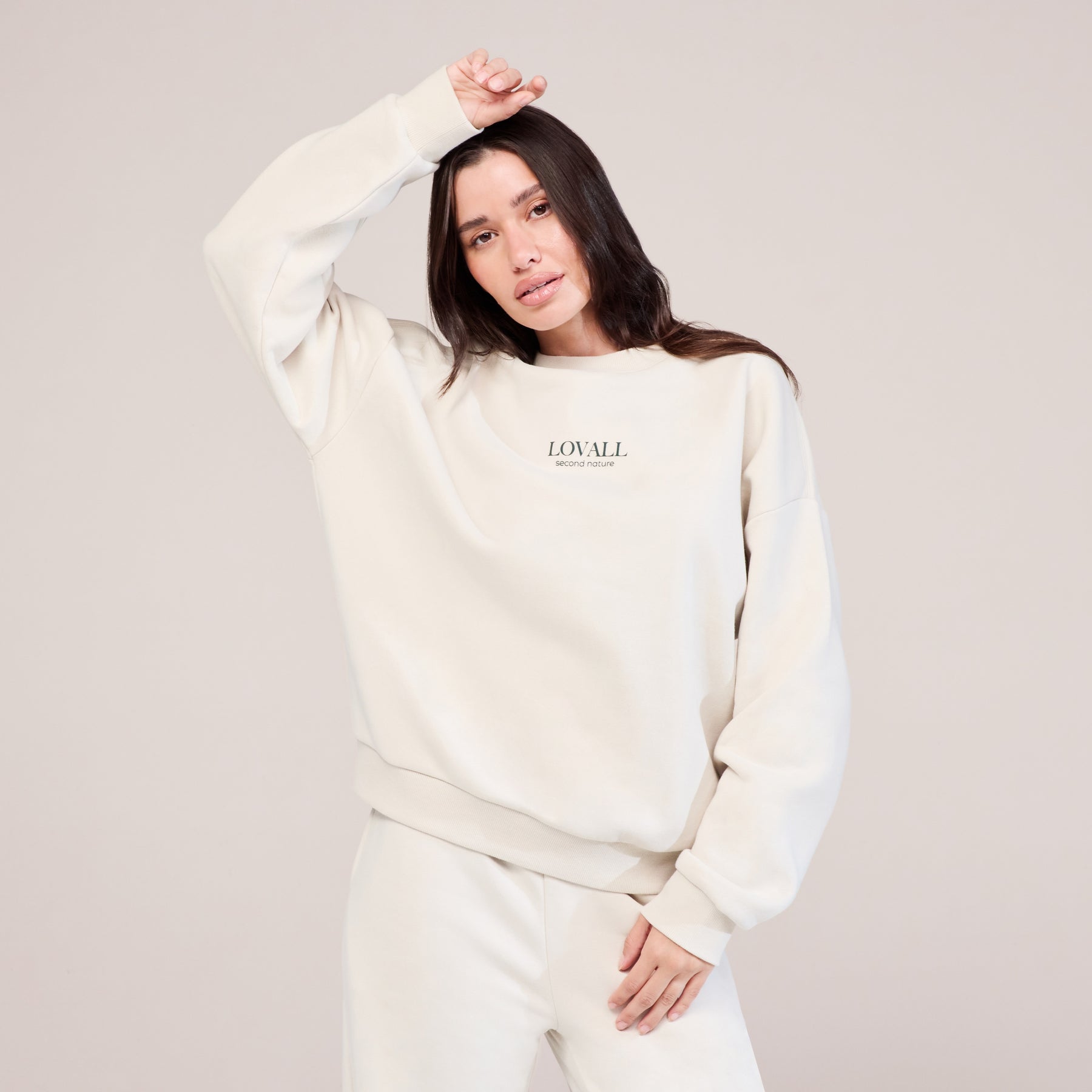 Organic Oversized Sweatshirt Second Nature - Ecru