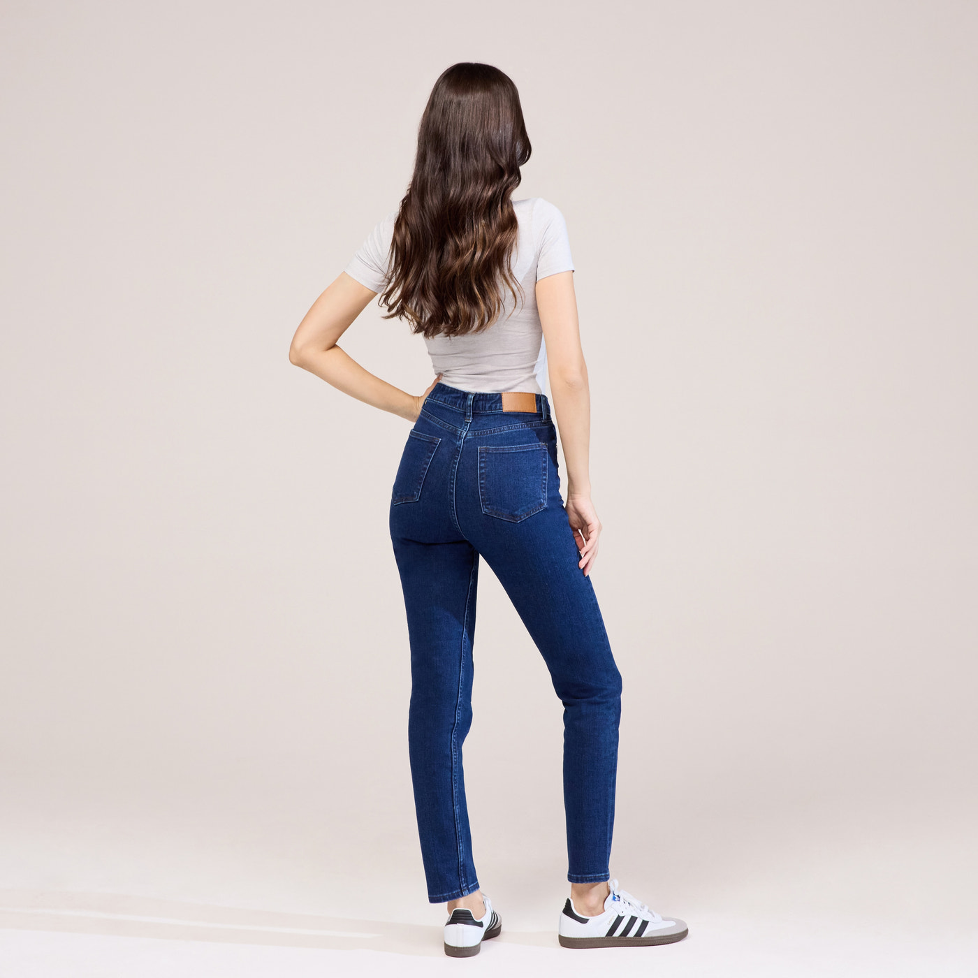 Slim Fit Mom Jeans - Dark Blue