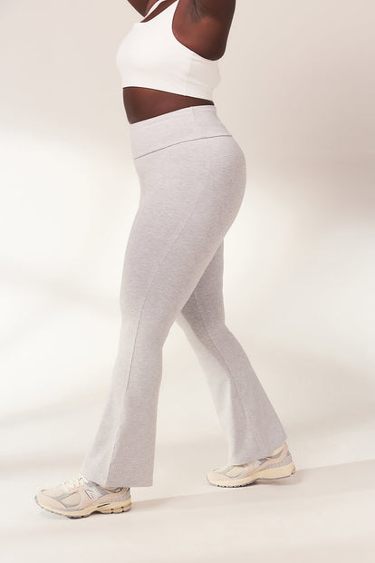 Curve lightweight Flare Leggings - Light Grey Marl