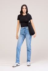 Straight Jeans - Mid Blue