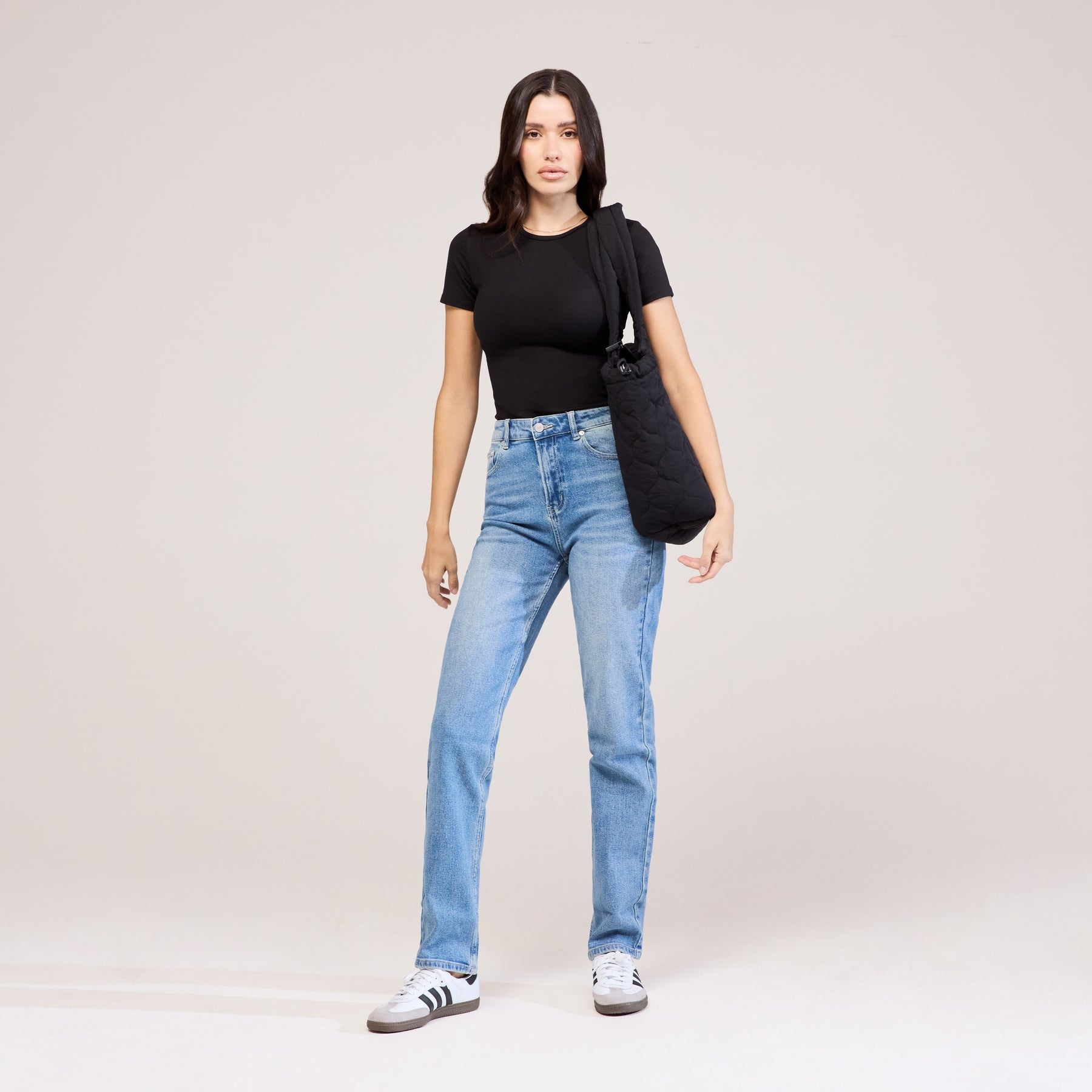 Straight Jeans - Mid Blue