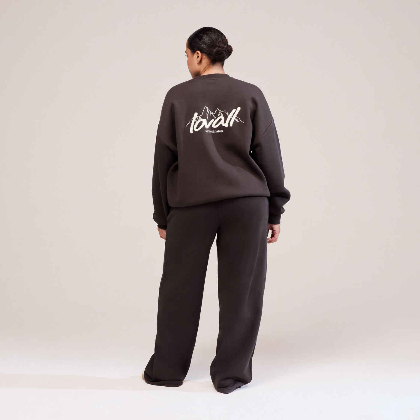 Curve Organic Wide Leg Jogger - Black Coffee