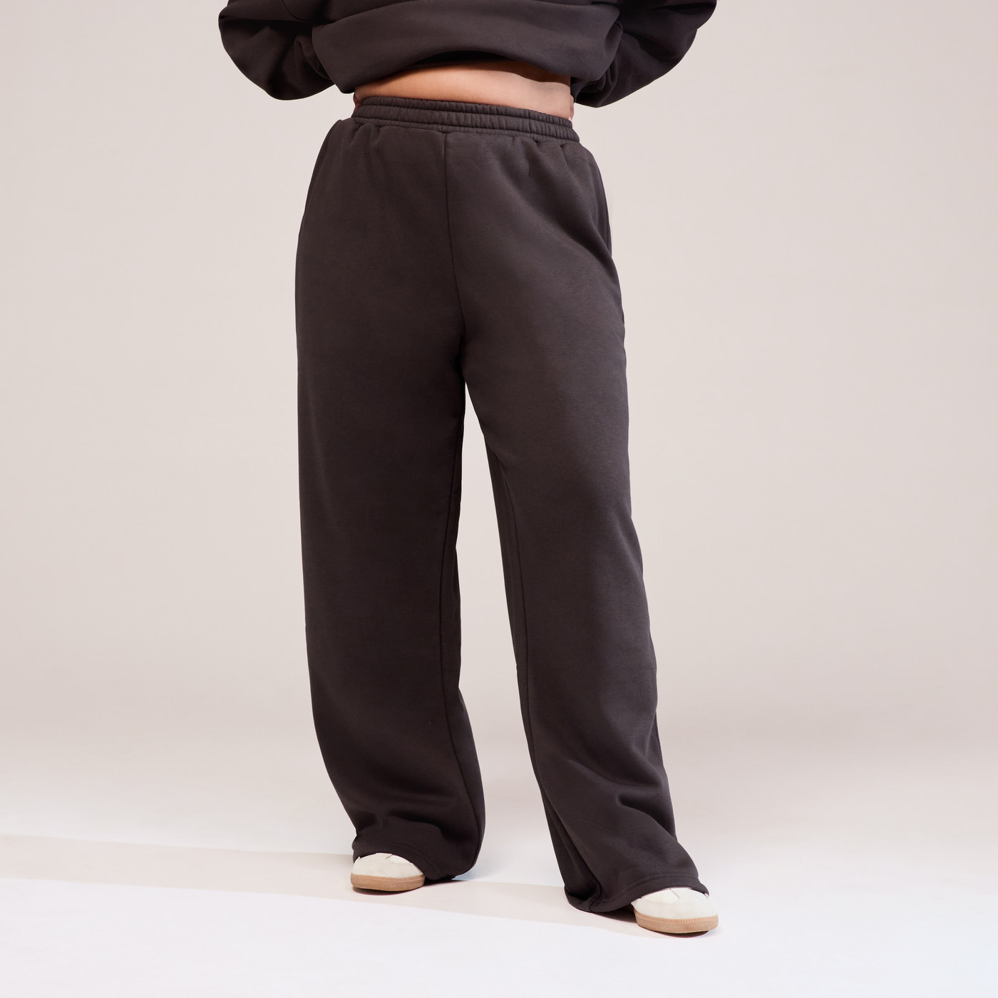 Curve Organic Wide Leg Jogger - Black Coffee