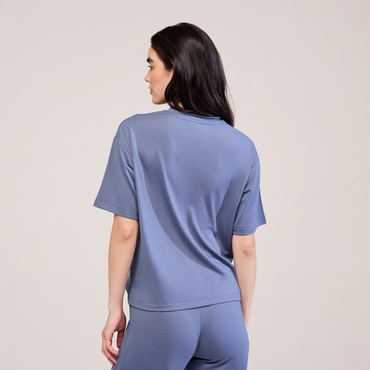 Soft Touch Wide Leg Lounge Set - Ice Blue