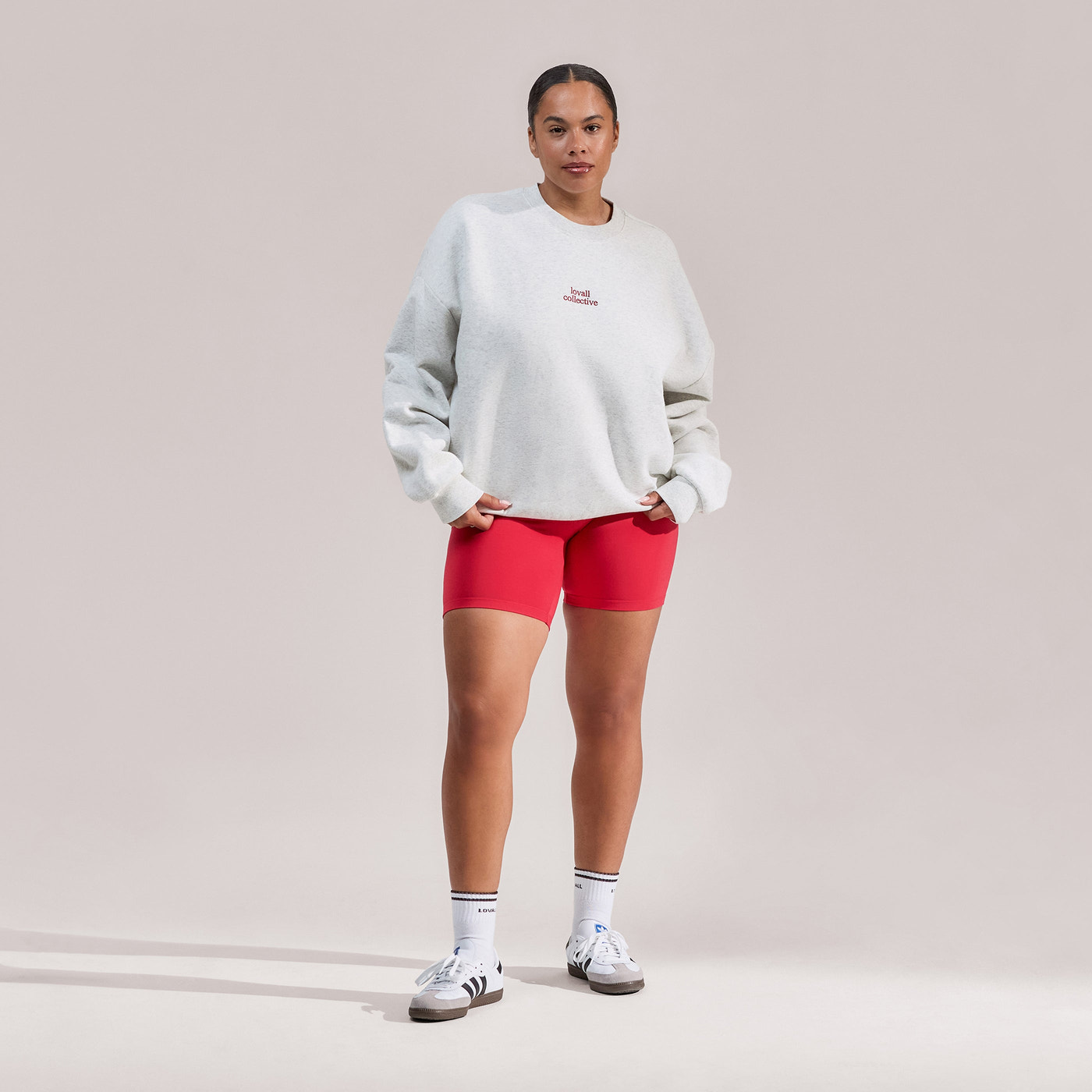 Curve Organic Oversized Sweatshirt The Lovall Collective - Light Grey Marl