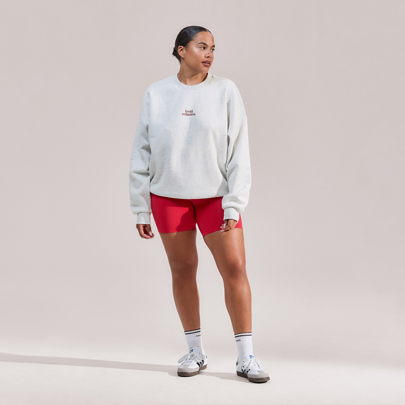 Curve Organic Oversized Sweatshirt The Lovall Collective - Light Grey Marl