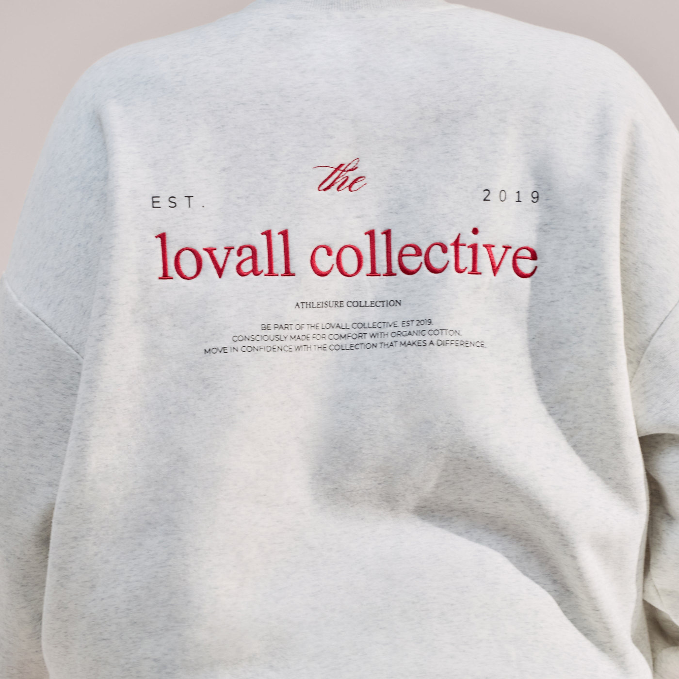 Curve Organic Oversized Sweatshirt The Lovall Collective - Light Grey Marl