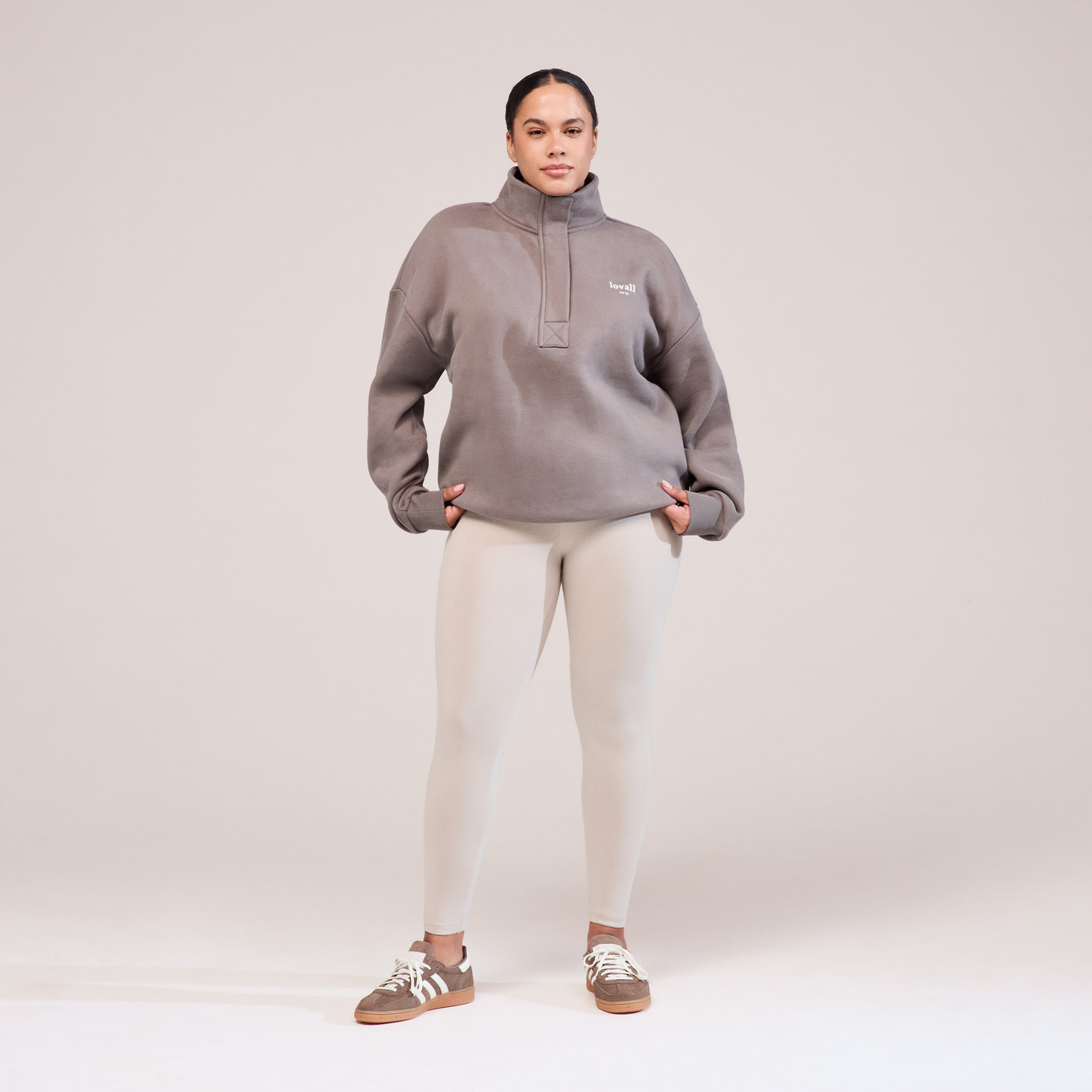 Curve Everyday High Waisted Leggings - Oatmeal Beige