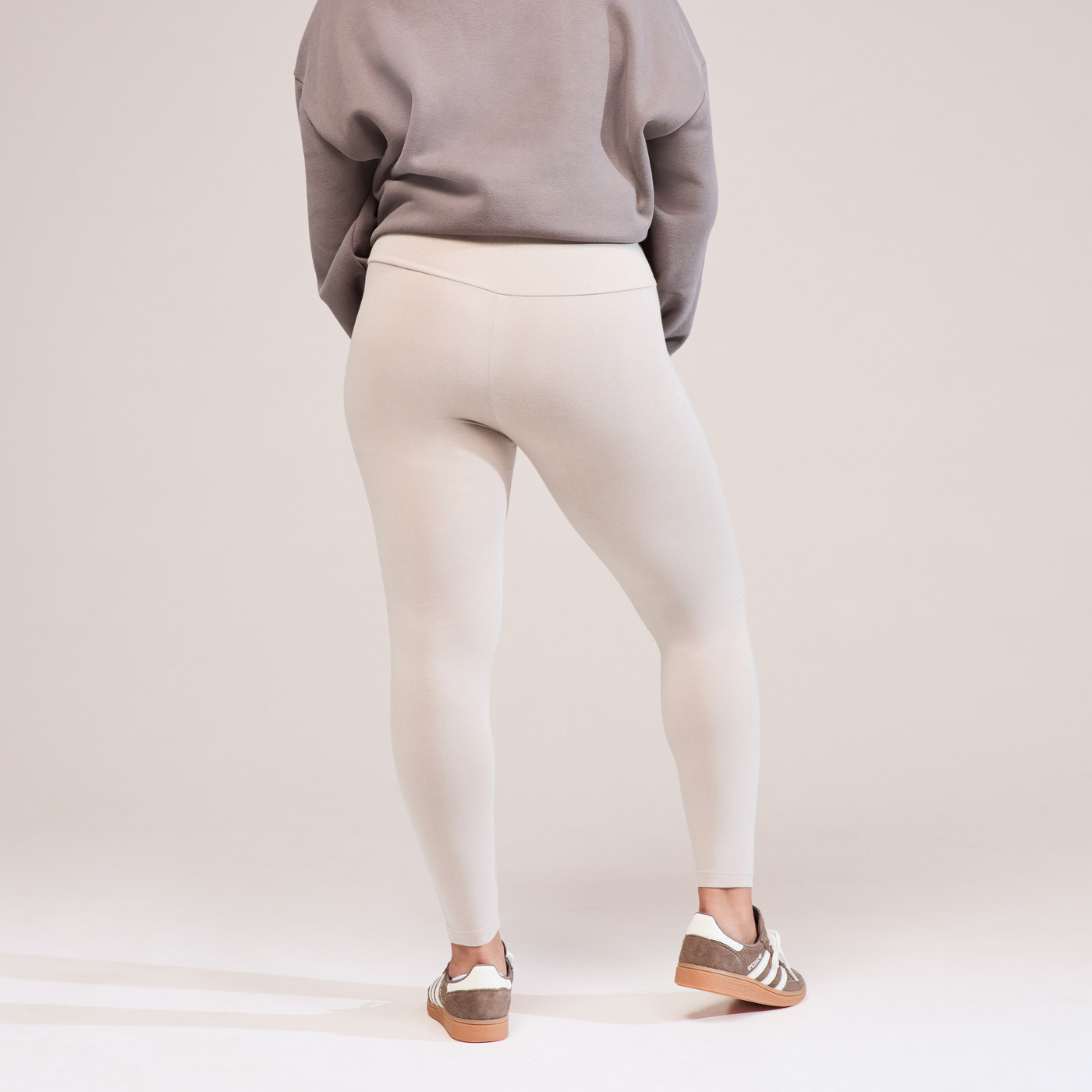 Curve Everyday High Waisted Leggings - Oatmeal Beige