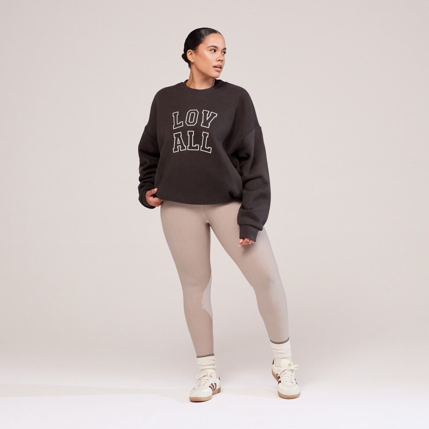 Curve Winter Everyday High Waisted Leggings - Stone