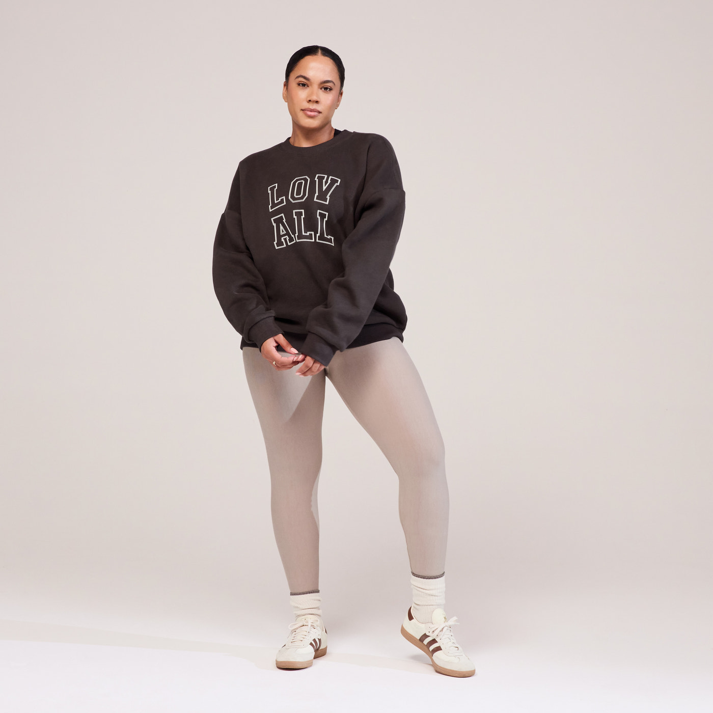 Curve Winter Everyday High Waisted Leggings - Stone