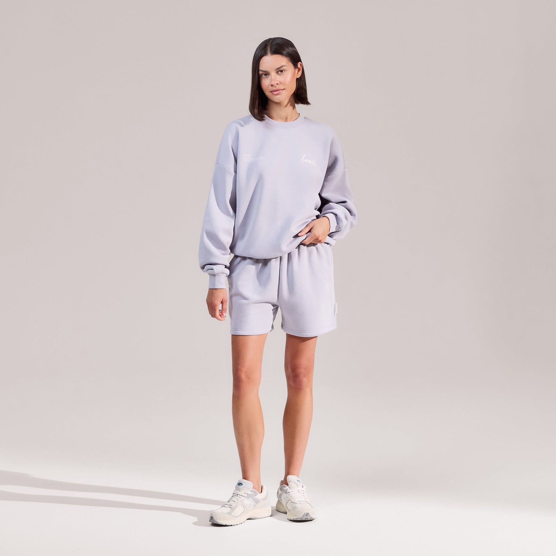Organic Oversized Sweatshirt Euphoric - Lilac Mist