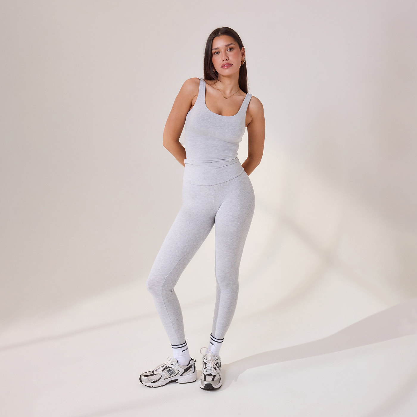 Lightweight Everyday Tank Top - Light Grey Marl