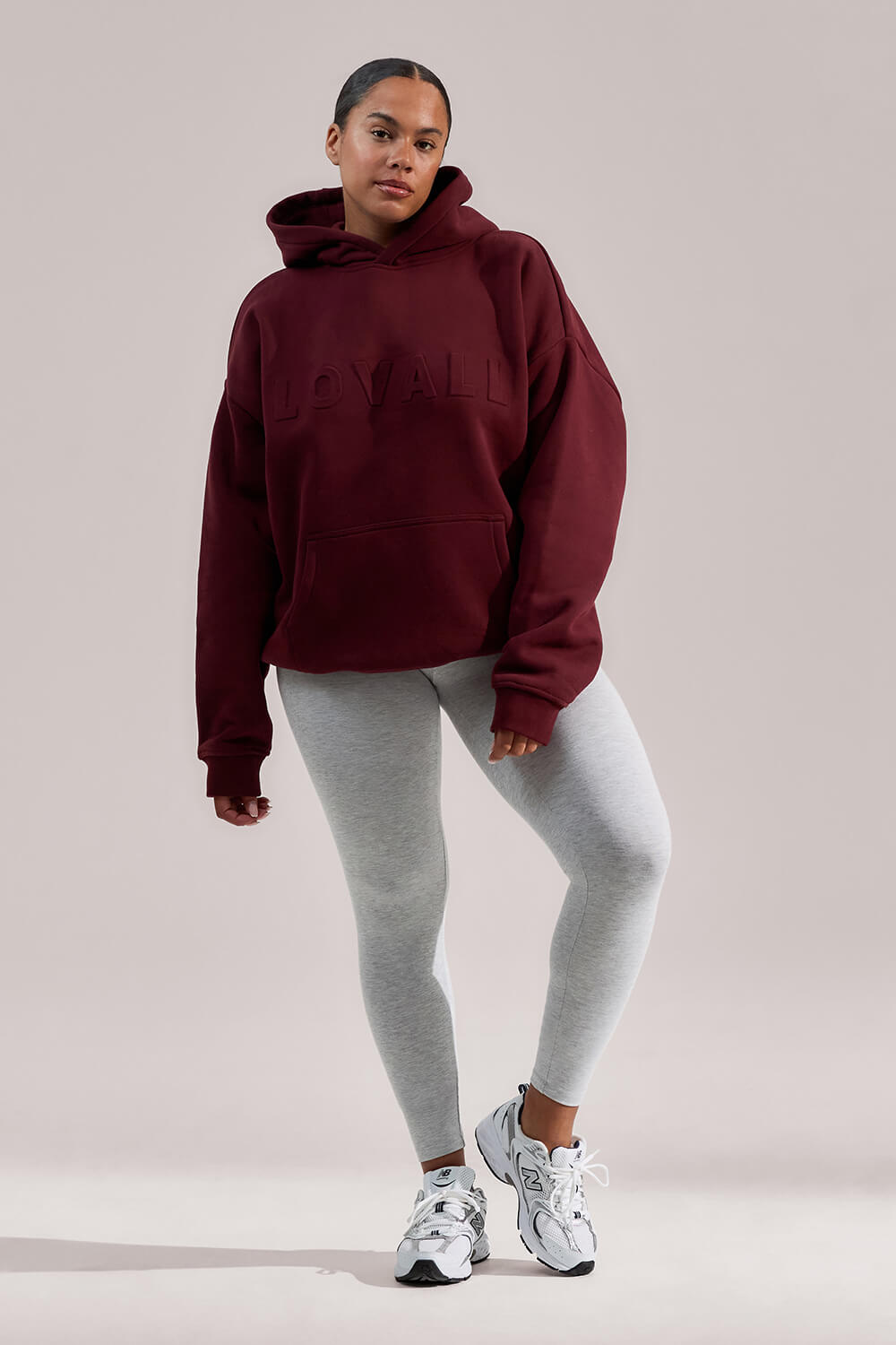 Curve Lightweight Everyday High Waisted Leggings - Light Grey Marl