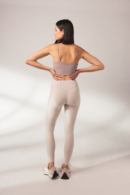 Curve Ultimate Soft-Touch High Waisted Leggings - Vanilla Marl