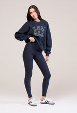 Curve Winter Everyday High Waisted Leggings - Vintage Navy