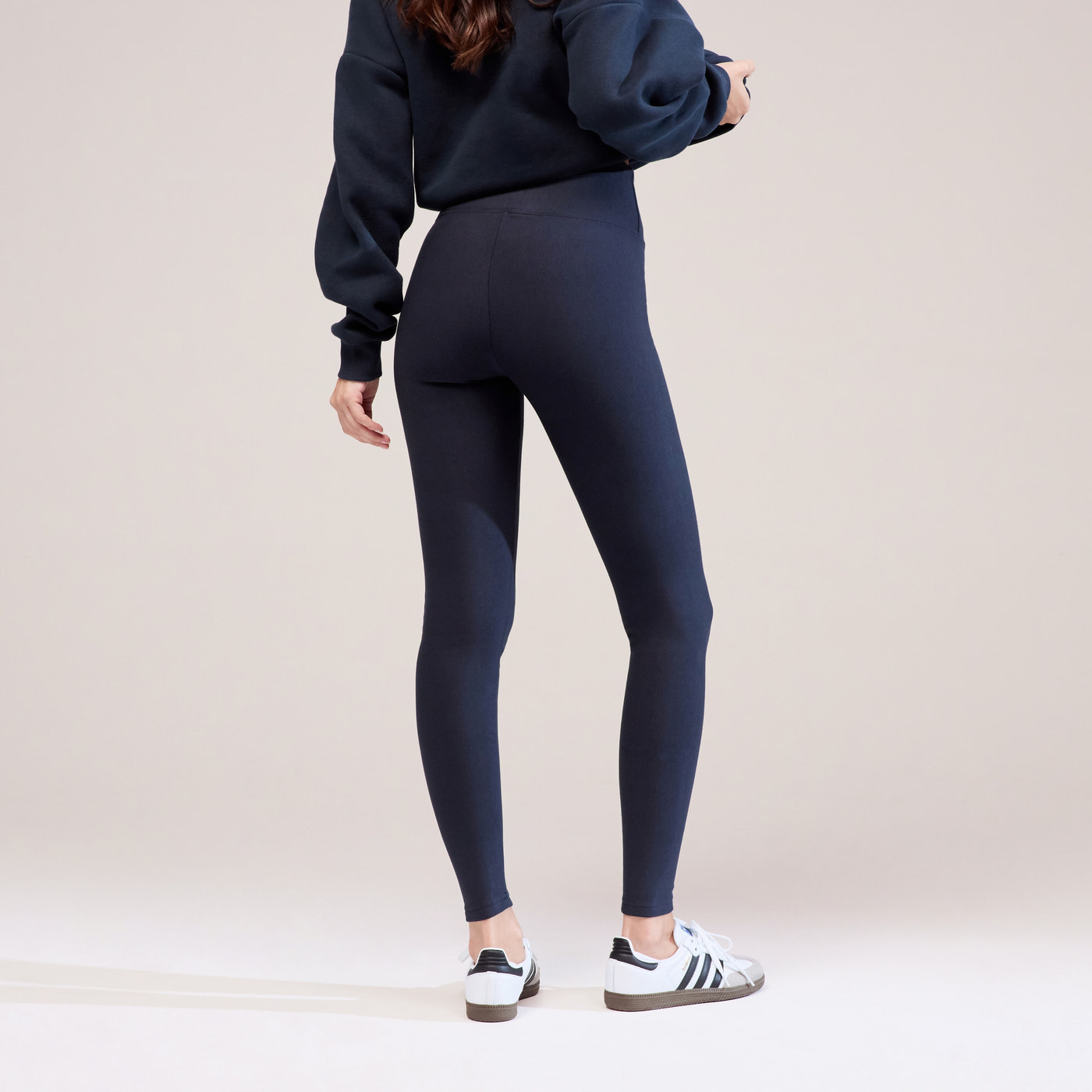 Winter Everyday High Waisted Leggings - Vintage Navy