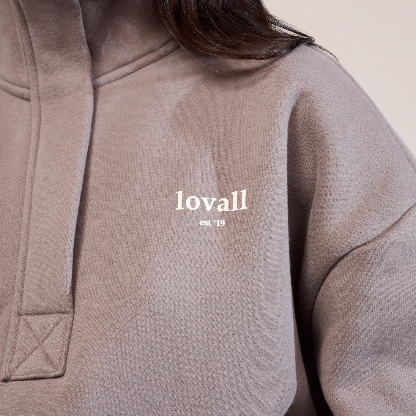 Heavyweight 1/4 Zip Sweatshirt - Mocha