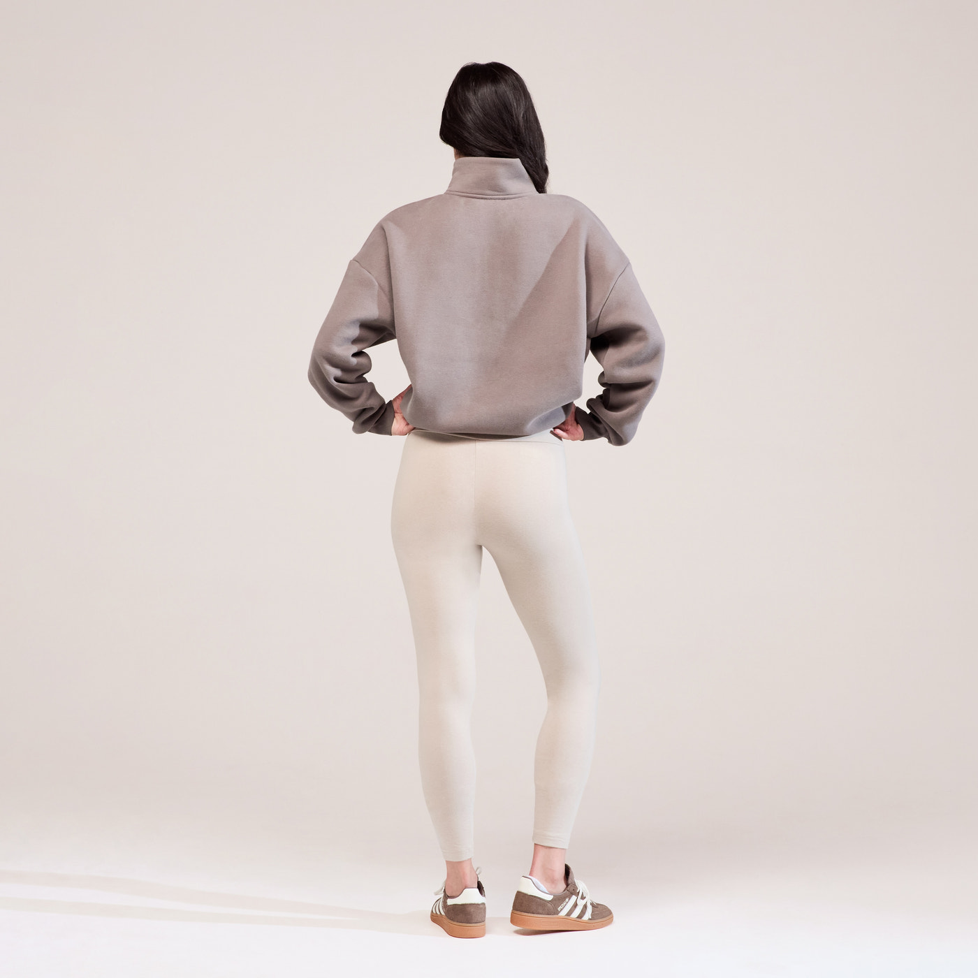 Everyday High Waisted Leggings - Oatmeal Beige