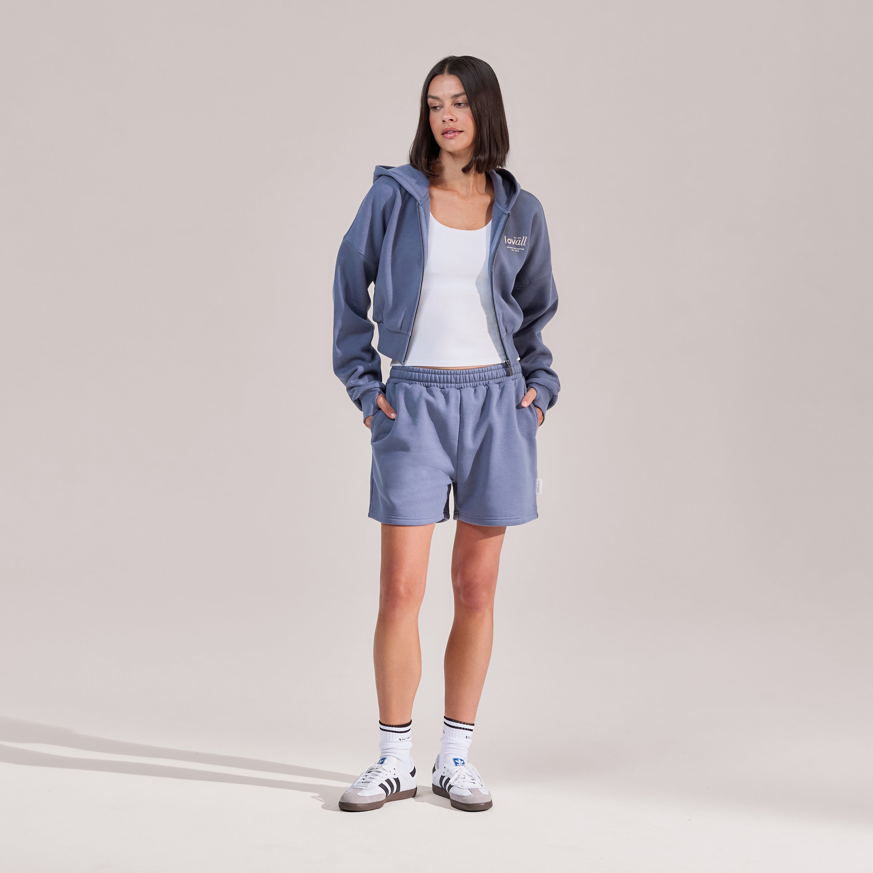 Organic Sweat Shorts - Ice Blue